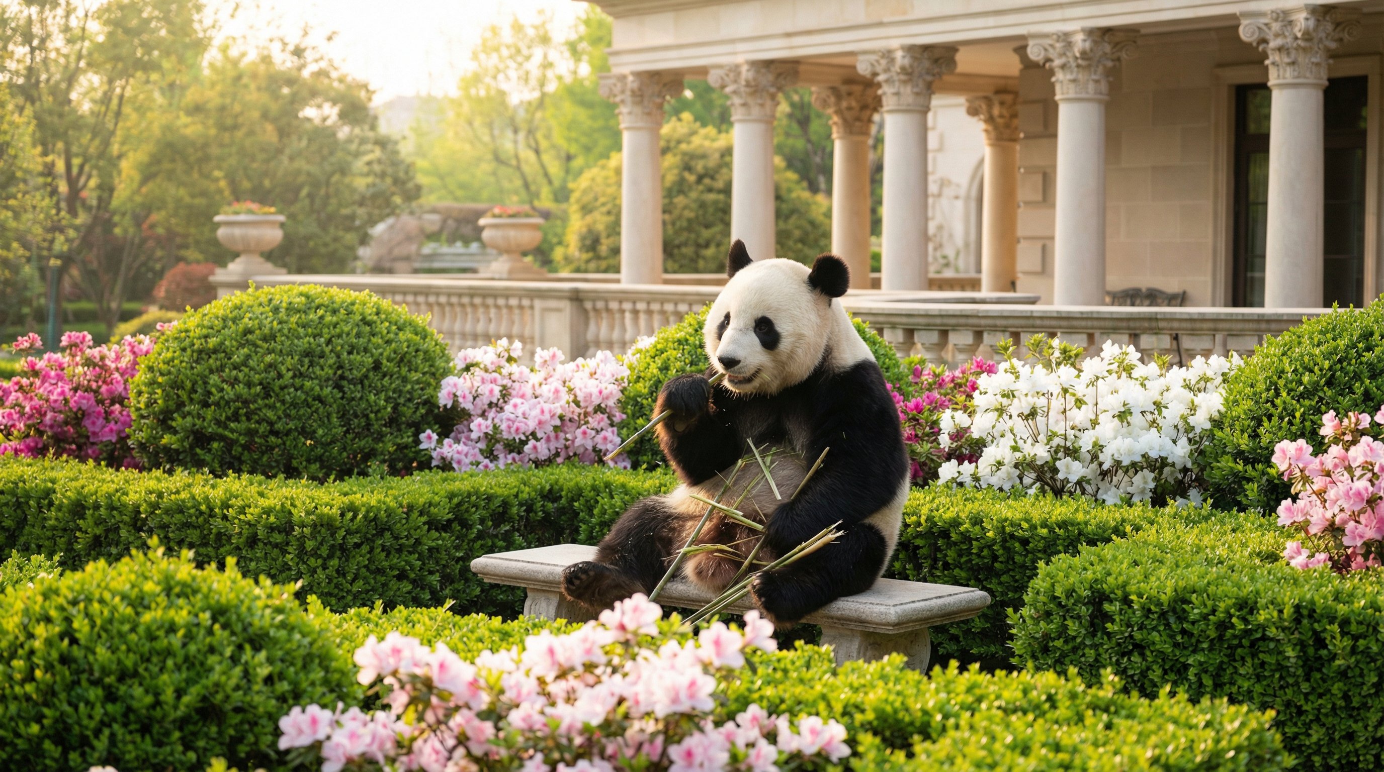 大熊猫竹林嘻戏 - 糖心独家高清视频纪录